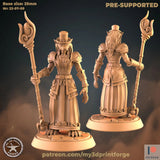 Female Wizard Werewolf Miniature | A - Tabletop RPG & D&D miniature. Perfect for wargaming & collectors