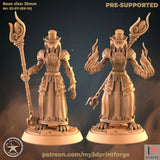 Female Wizard Werewolf Miniature | Set of 2 - Tabletop RPG & D&D miniature. Perfect for wargaming & collectors