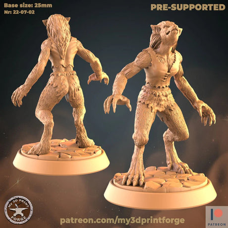 Female Wolf Miniature | A - Tabletop RPG & D&D miniature. Perfect for wargaming & collectors
