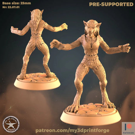 Female Wolf Miniature | C - Tabletop RPG & D&D miniature. Perfect for wargaming & collectors