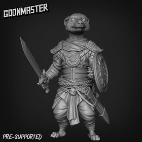 Ferret - folk Fighter Miniature | A - Tabletop RPG & D&D miniature. Perfect for wargaming & collectors