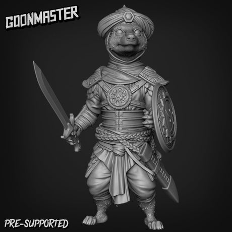 Ferret Fighter Miniature | A - Tabletop RPG & D&D miniature. Perfect for wargaming & collectors