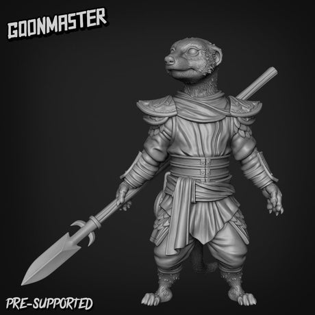 Ferret folk guard Miniature | B - Tabletop RPG & D&D miniature. Perfect for wargaming & collectors