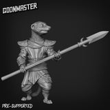 Ferret folk guard Miniature | C - Tabletop RPG & D&D miniature. Perfect for wargaming & collectors