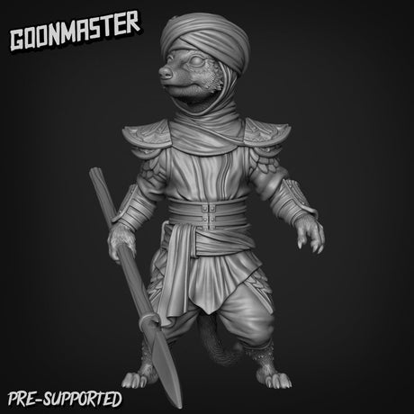 Ferret spearmen guards Miniature | D - Tabletop RPG & D&D miniature. Perfect for wargaming & collectors