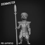 Ferret spearmen guards Miniature | E - Tabletop RPG & D&D miniature. Perfect for wargaming & collectors