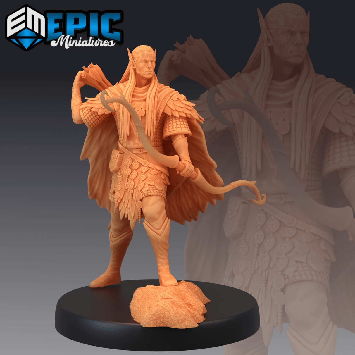 Fey Elf Miniature | B - Tabletop RPG & D&D miniature. Perfect for wargaming & collectors