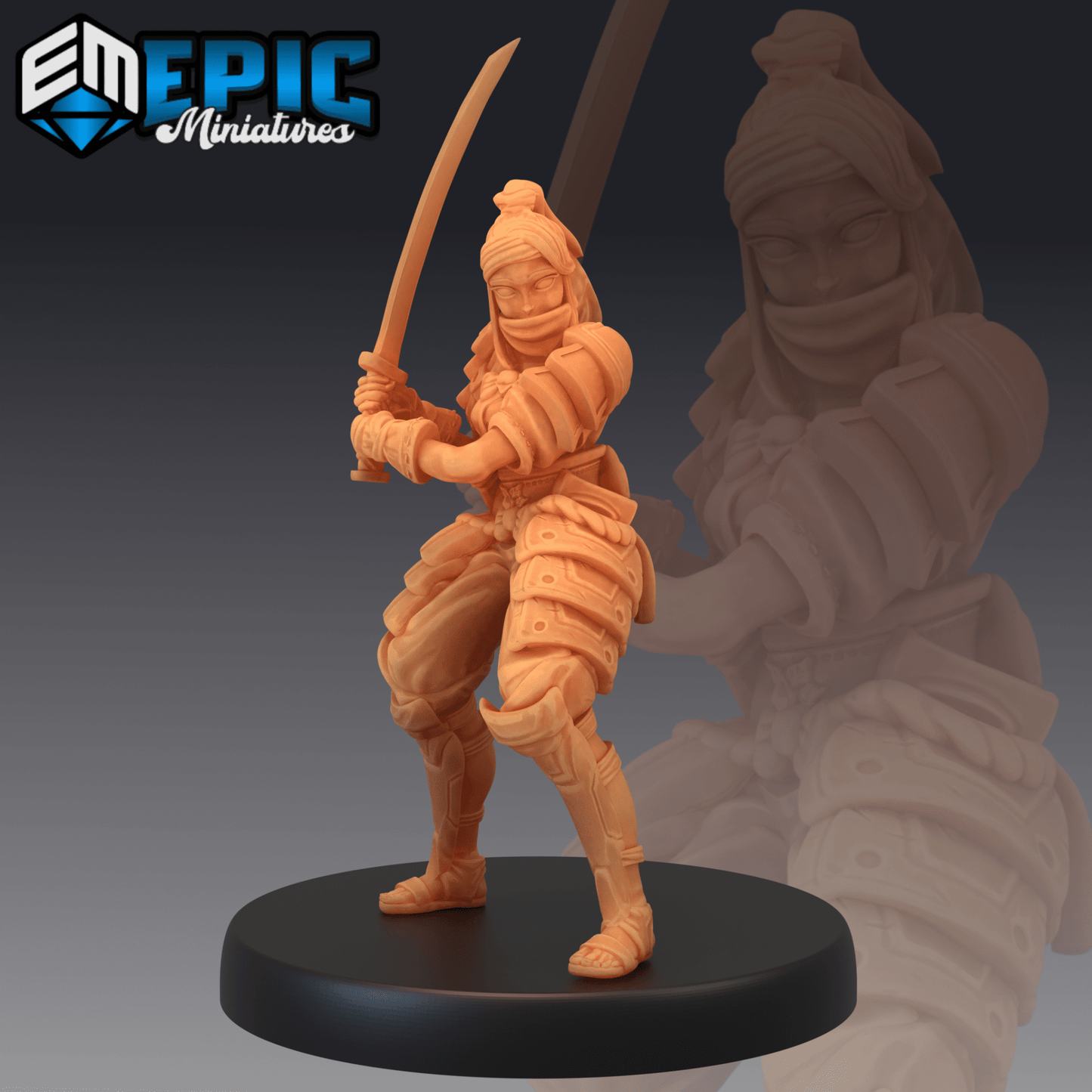 Fighter Elf Miniature - B - 28mm
