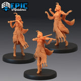 Fiona Bard Miniature | Set of 3 - Tabletop RPG & D&D miniature. Perfect for wargaming & collectors