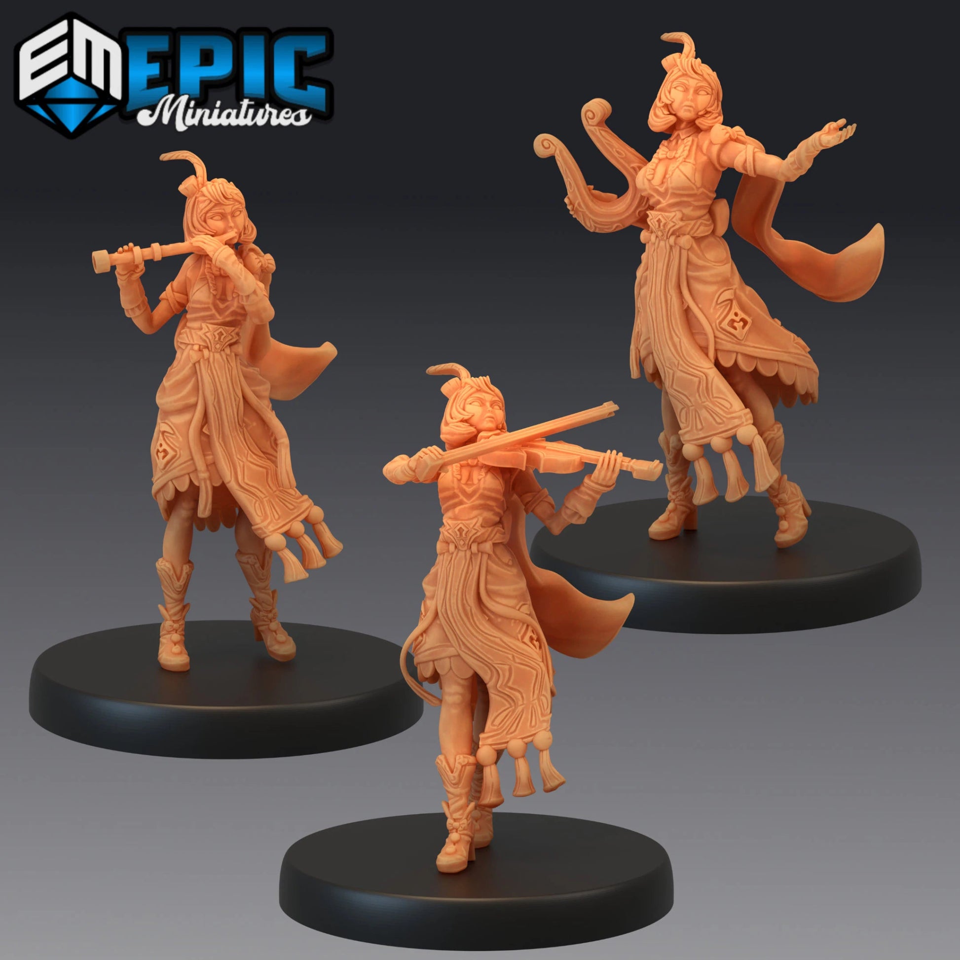 Fiona Bard Miniature - Set of 3 - 28mm