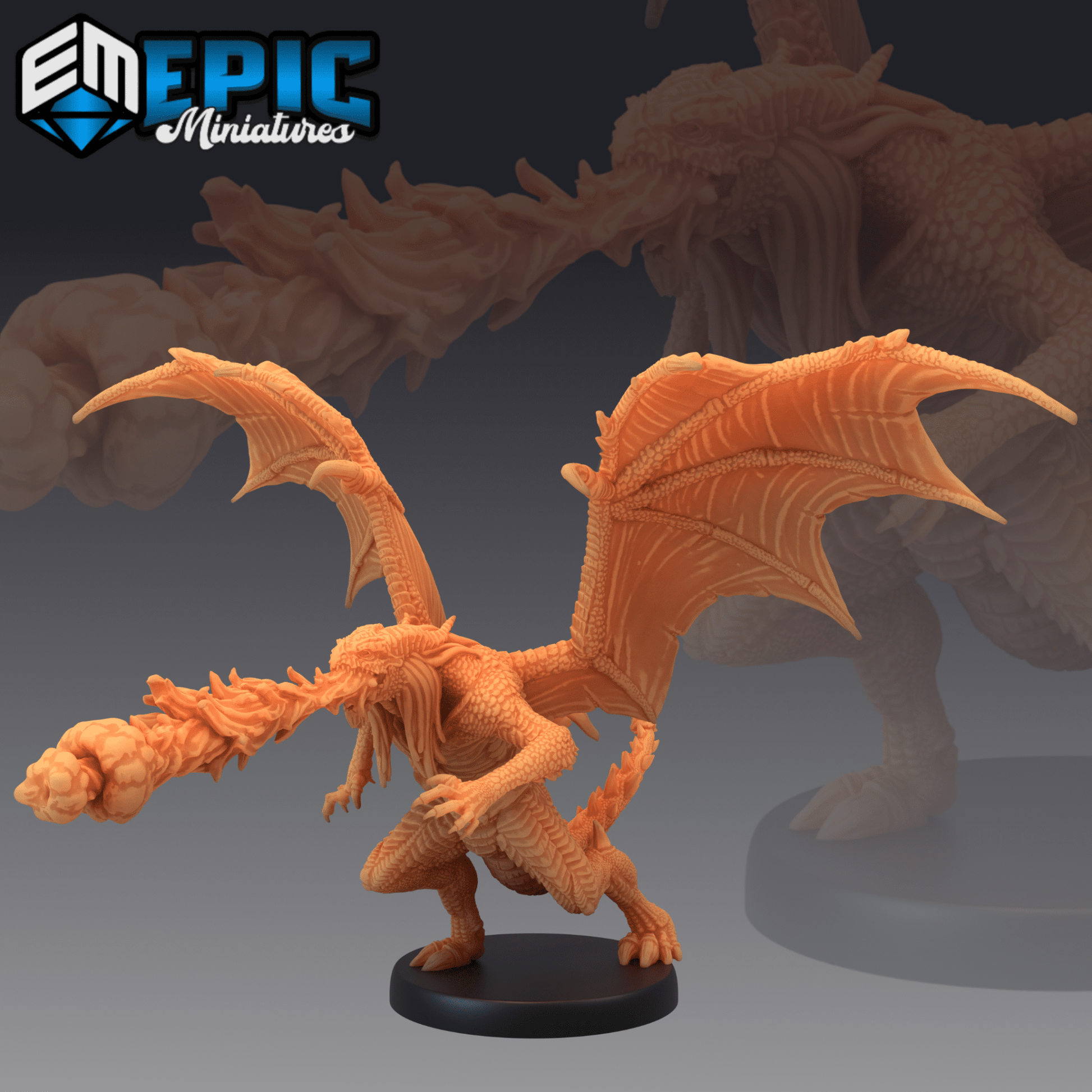 Fire Draconic Demon Miniature - C - 28mm