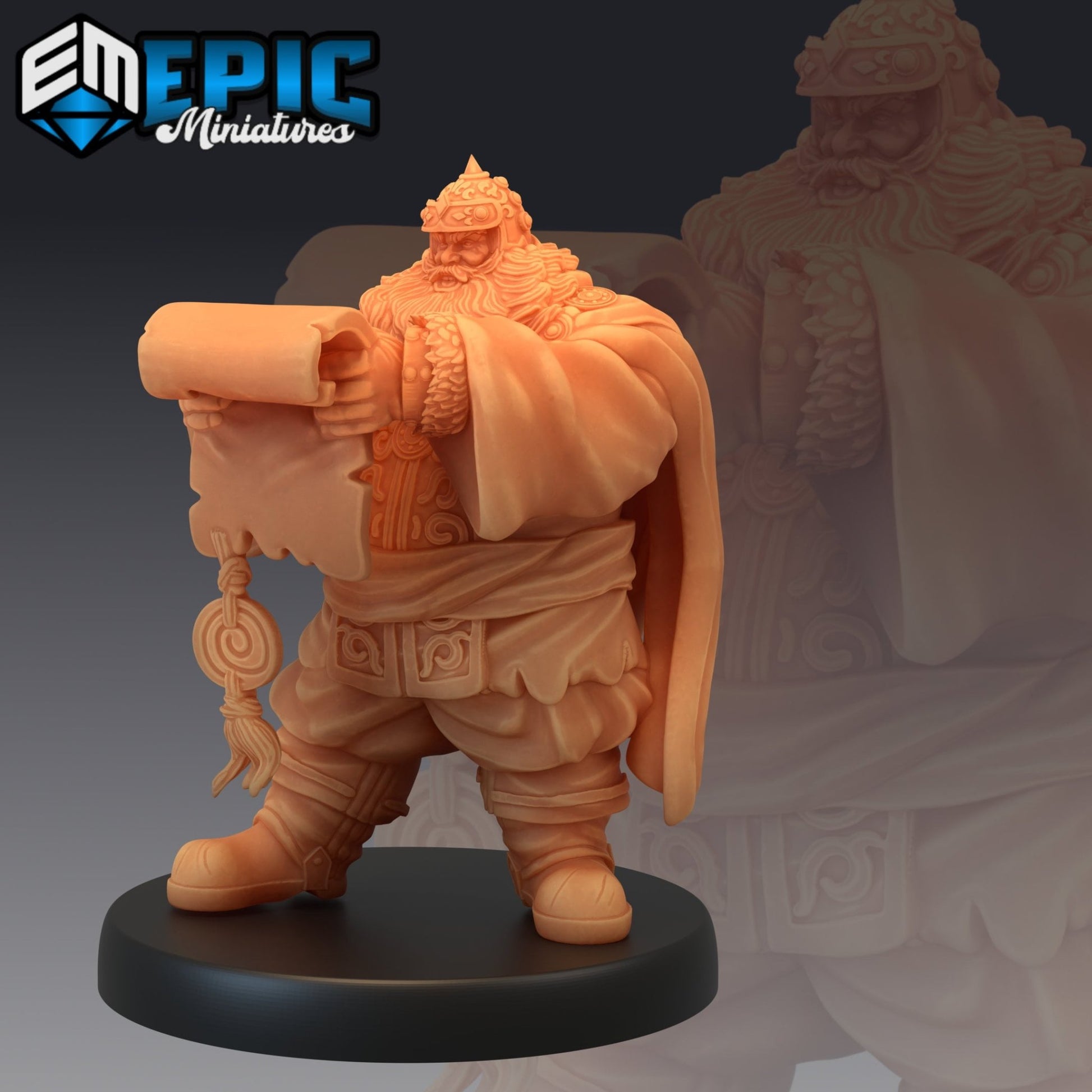 Fire Dwarf Miniature - 1438 Dwarf - 32mm