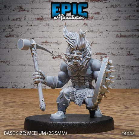 Fire Dwarf Miniature | 4042 - Tabletop RPG & D&D miniature. Perfect for wargaming & collectors