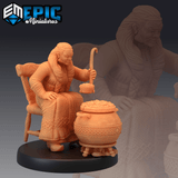 Female Dwarf Elder Miniature | B - Tabletop RPG & D&D miniature. Perfect for wargaming & collectors