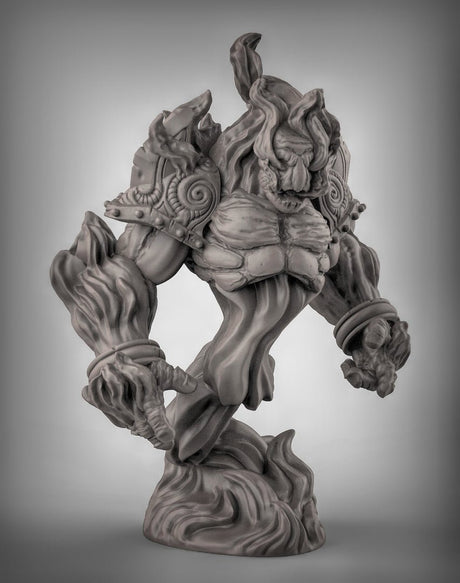 Fire Element Miniature | Left - Tabletop RPG & D&D miniature. Perfect for wargaming & collectors