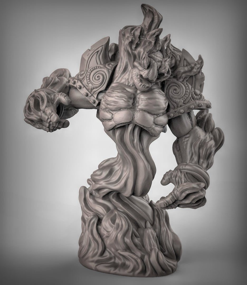 Fire Element Miniature | Right - Tabletop RPG & D&D miniature. Perfect for wargaming & collectors