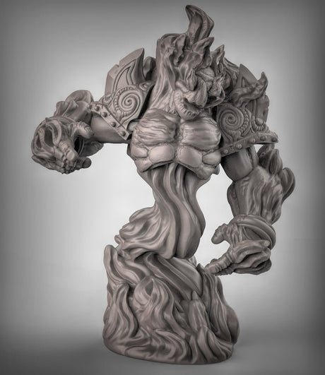 Fire Element Miniature | Right - Tabletop RPG & D&D miniature. Perfect for wargaming & collectors