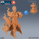 Fire Genasi Miniature | A - Tabletop RPG & D&D miniature. Perfect for wargaming & collectors