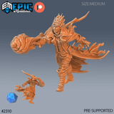 Fire Genasi Miniature | B - Tabletop RPG & D&D miniature. Perfect for wargaming & collectors