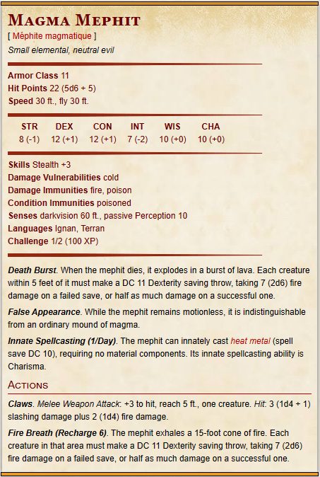 Fire Mephit Miniature | C - Tabletop RPG & D&D miniature. Perfect for wargaming & collectors