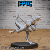 Fire Newt Miniature | C - Tabletop RPG & D&D miniature. Perfect for wargaming & collectors