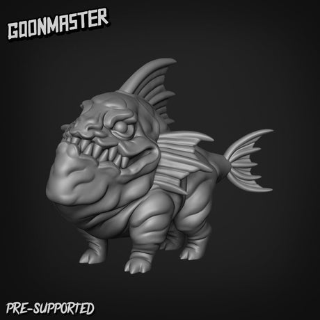 Fish Folk Dog Miniature | A - Tabletop RPG & D&D miniature. Perfect for wargaming & collectors