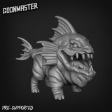 Fish Folk Dog Miniature | B - Tabletop RPG & D&D miniature. Perfect for wargaming & collectors