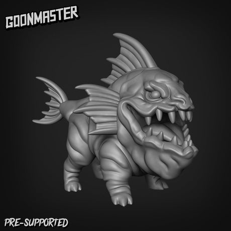 Fish Folk Dog Miniature | B - Tabletop RPG & D&D miniature. Perfect for wargaming & collectors