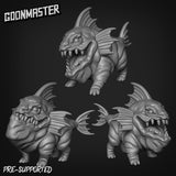 Fish Folk Dog Miniature | Set of 3 - Tabletop RPG & D&D miniature. Perfect for wargaming & collectors