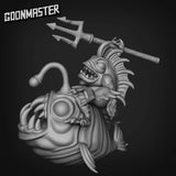 Fish Folk Mounted Miniature | A - Tabletop RPG & D&D miniature. Perfect for wargaming & collectors