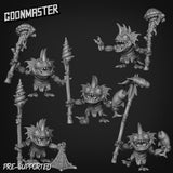 Fish Folk Shaman Miniature | Set of 5 - Tabletop RPG & D&D miniature. Perfect for wargaming & collectors