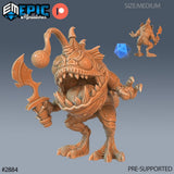 FishFolk Anglerfish Miniature | A - Tabletop RPG & D&D miniature. Perfect for wargaming & collectors