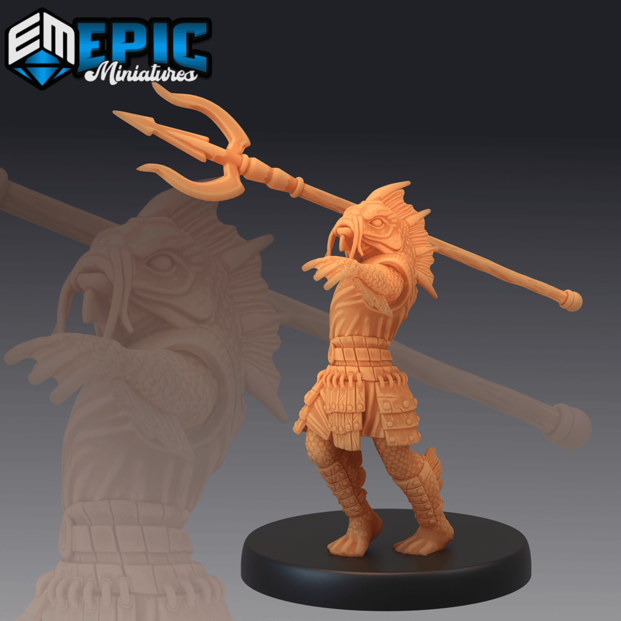 FishFolk Koi Miniature | C - Tabletop RPG & D&D miniature. Perfect for wargaming & collectors