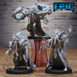Fishfolk Monarch Miniature | Set of 3 - Tabletop RPG & D&D miniature. Perfect for wargaming & collectors