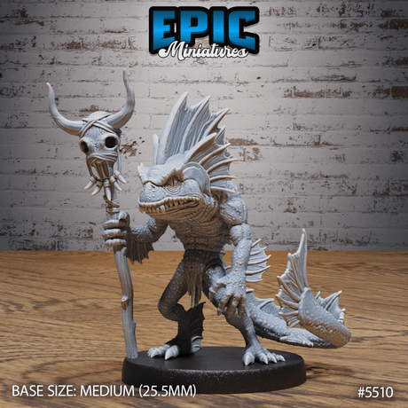 Fishfolk Warrior Miniature | A - Tabletop RPG & D&D miniature. Perfect for wargaming & collectors