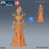 Flame Lich Miniature | A - Tabletop RPG & D&D miniature. Perfect for wargaming & collectors