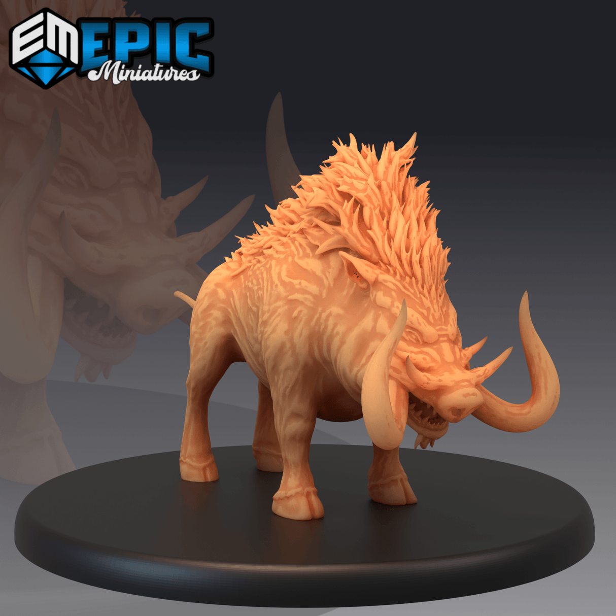 Forest Boar Miniature | A - Tabletop RPG & D&D miniature. Perfect for wargaming & collectors