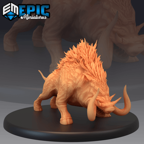 Forest Boar Miniature | B - Tabletop RPG & D&D miniature. Perfect for wargaming & collectors