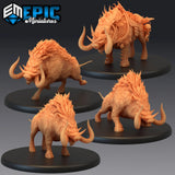 Forest Boar Miniature | Set of 4 - Tabletop RPG & D&D miniature. Perfect for wargaming & collectors