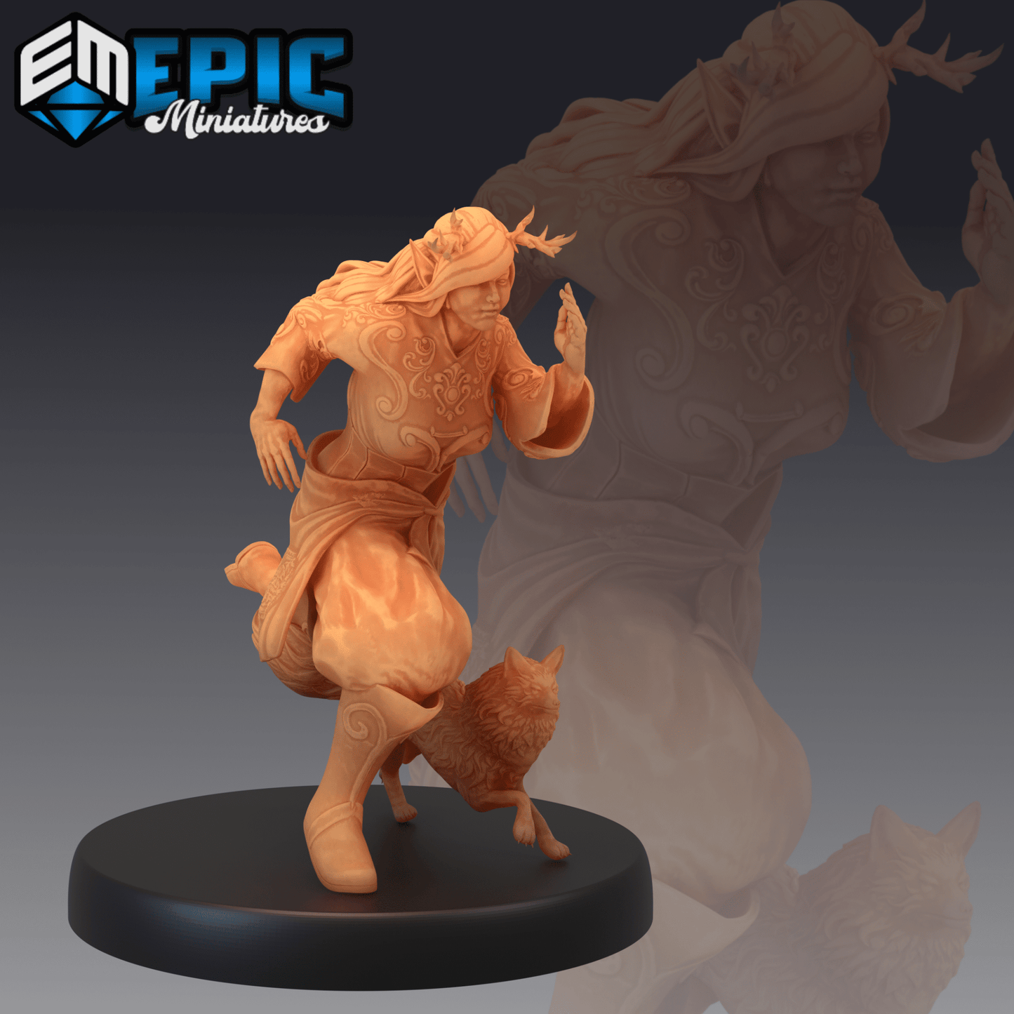 Forest Druid Miniature - B - 28mm