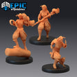 Forest Druid Miniature | Set of 3 - Tabletop RPG & D&D miniature. Perfect for wargaming & collectors