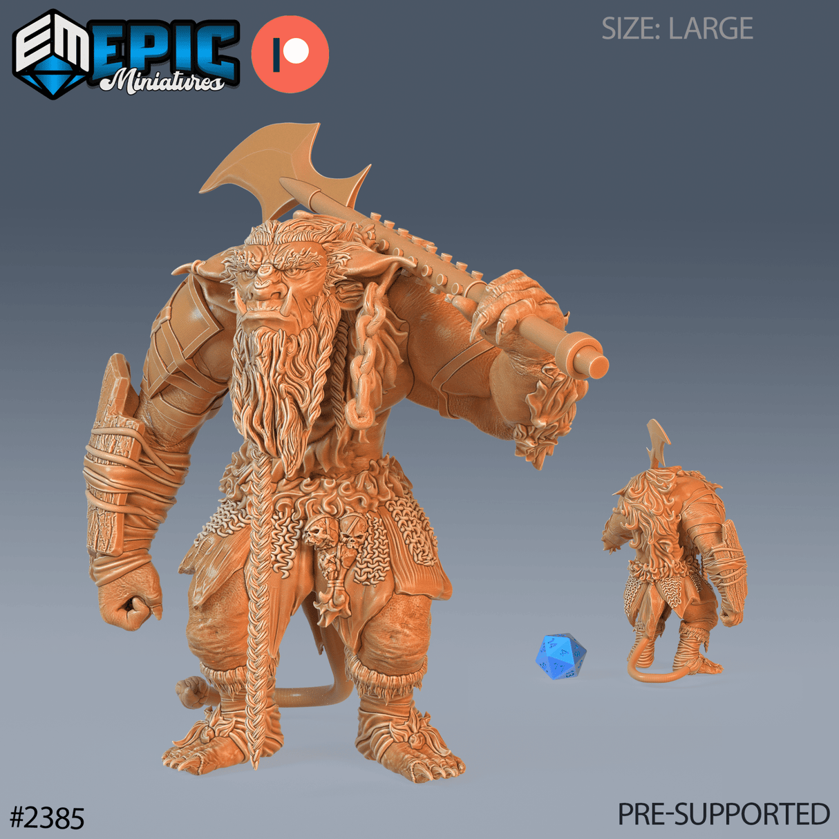 Forest Ogre Miniature | A - Tabletop RPG & D&D miniature. Perfect for wargaming & collectors