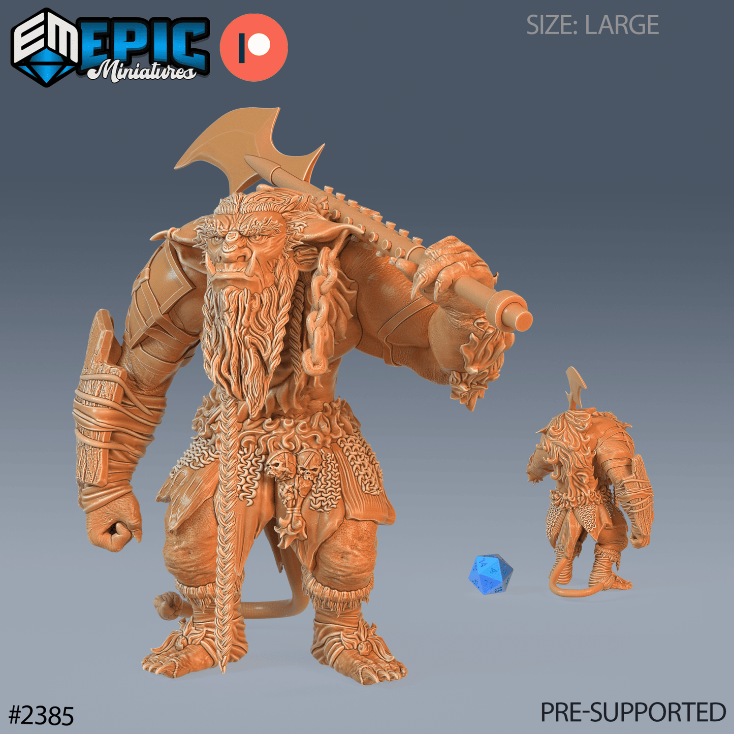 Forest Ogre Miniature - A - 28mm