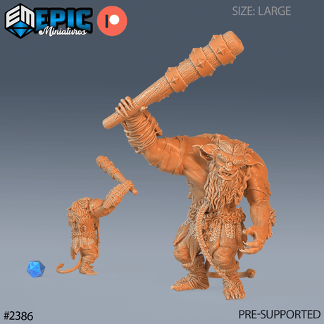 Forest Ogre Miniature | B - Tabletop RPG & D&D miniature. Perfect for wargaming & collectors