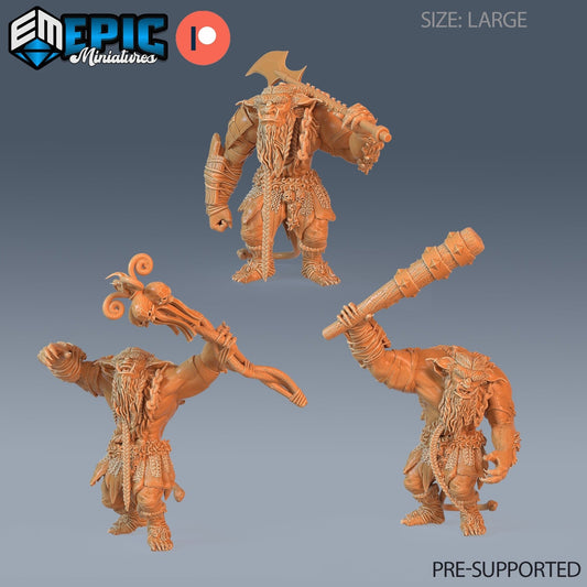 Forest Ogre Miniature - Set of 3 - 28mm
