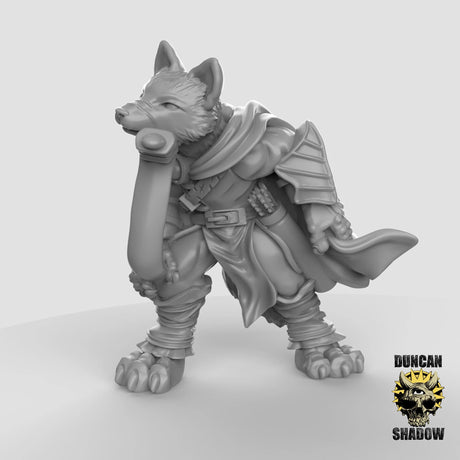 Fox Folk Archer Miniature | A - Tabletop RPG & D&D miniature. Perfect for wargaming & collectors