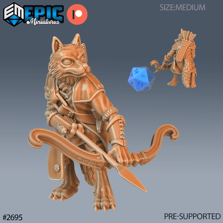 Fox Folk adventure group Miniature | A - Tabletop RPG & D&D miniature. Perfect for wargaming & collectors