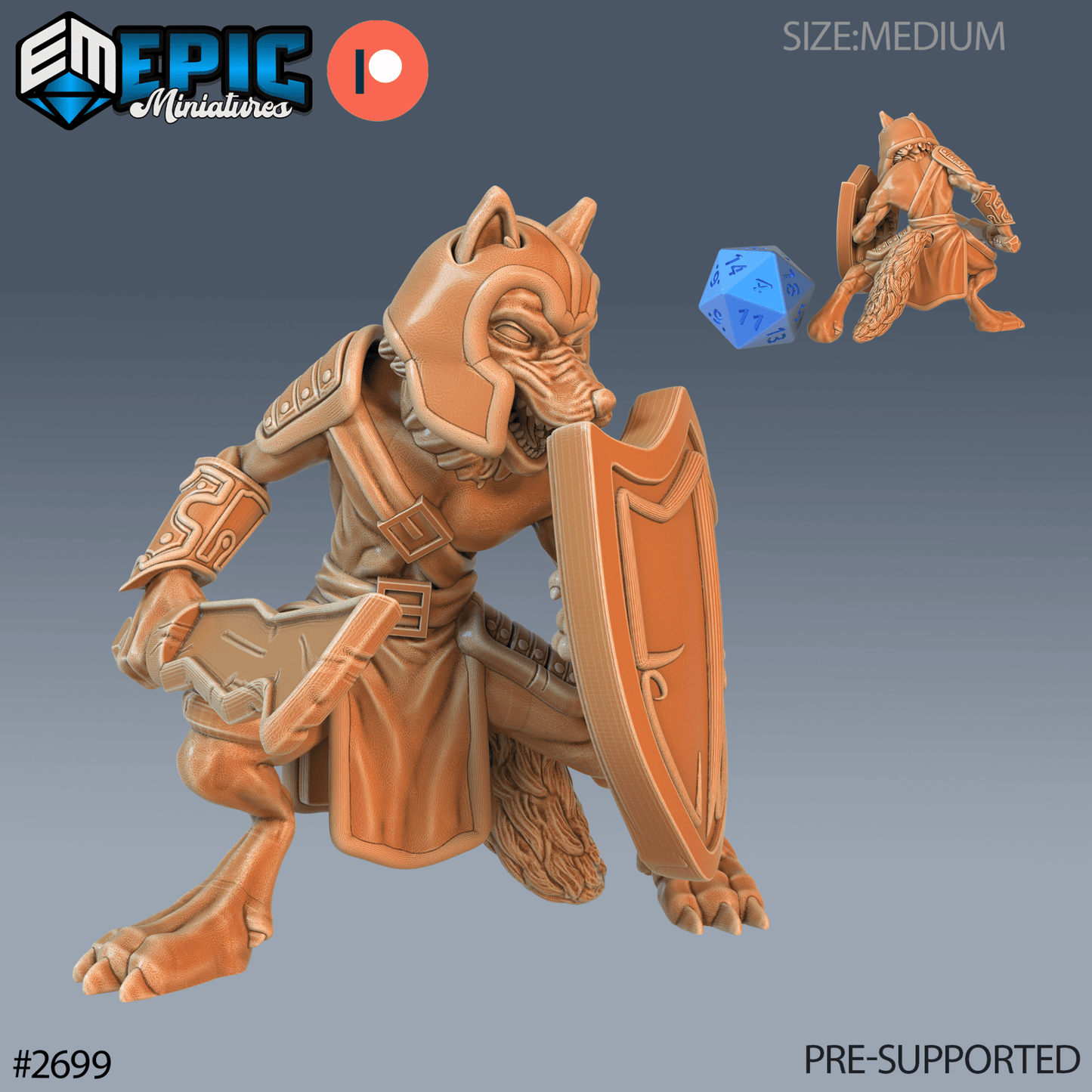 Fox Folk Miniature - A - 28mm