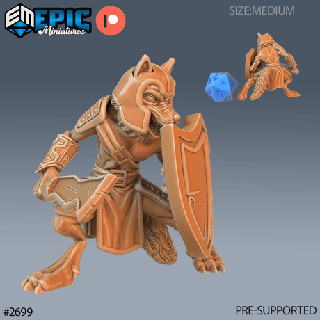 Fox Folk Miniature | A - Tabletop RPG & D&D miniature. Perfect for wargaming & collectors