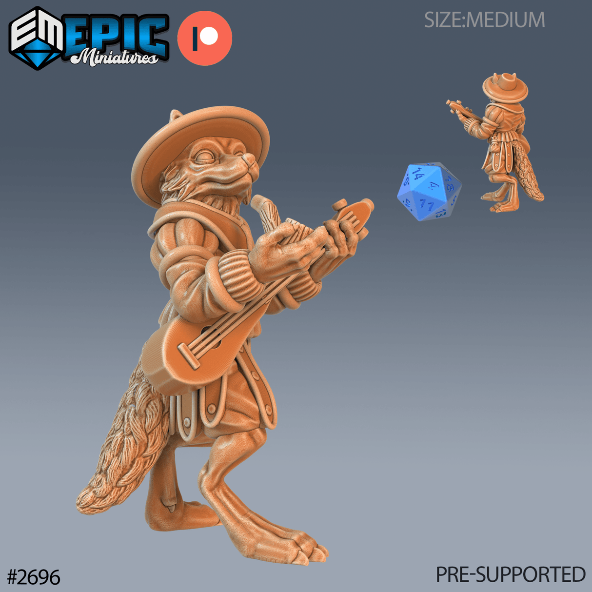 Fox Folk adventure group Miniature | B - Tabletop RPG & D&D miniature. Perfect for wargaming & collectors